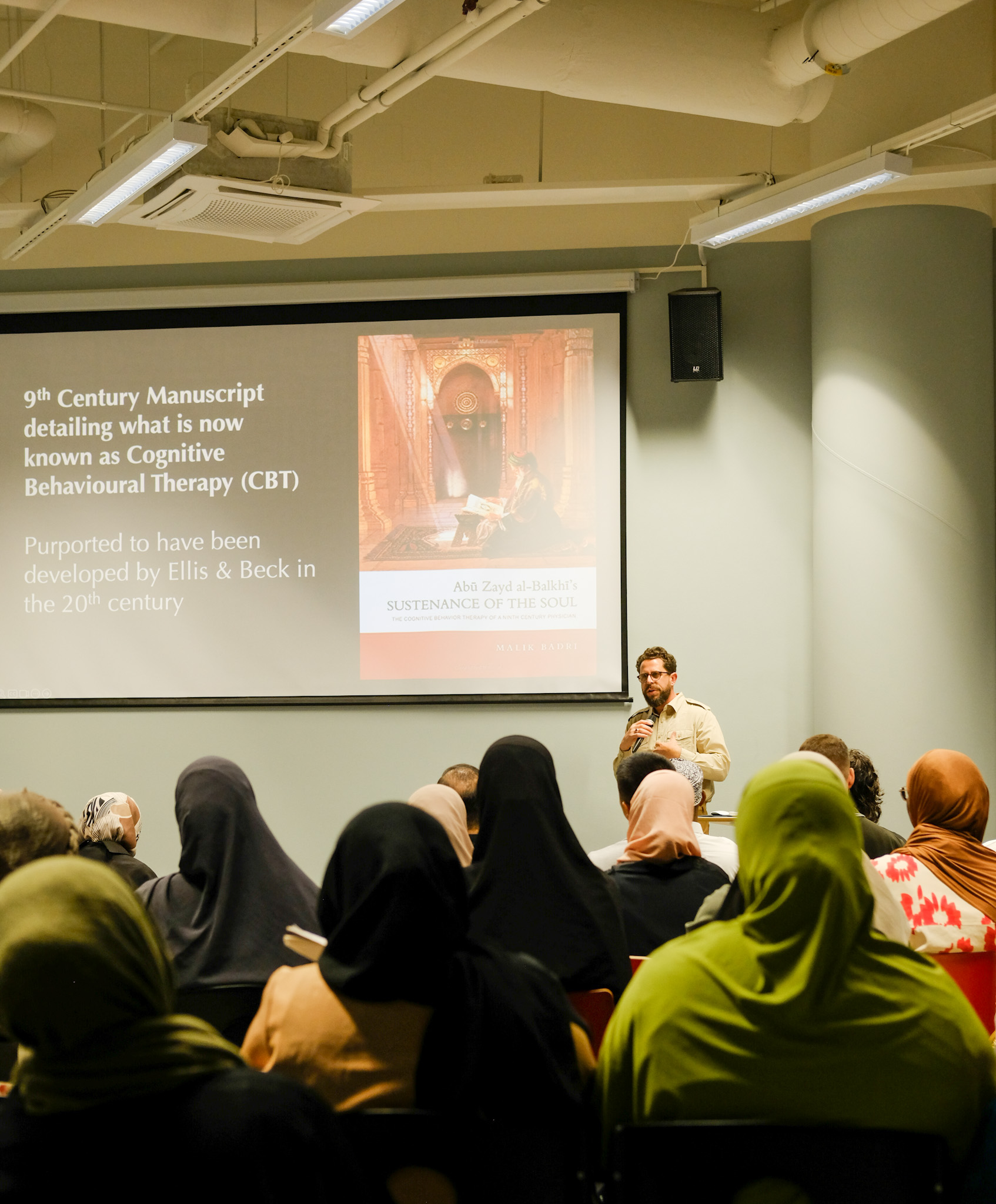 Audience listening attentively