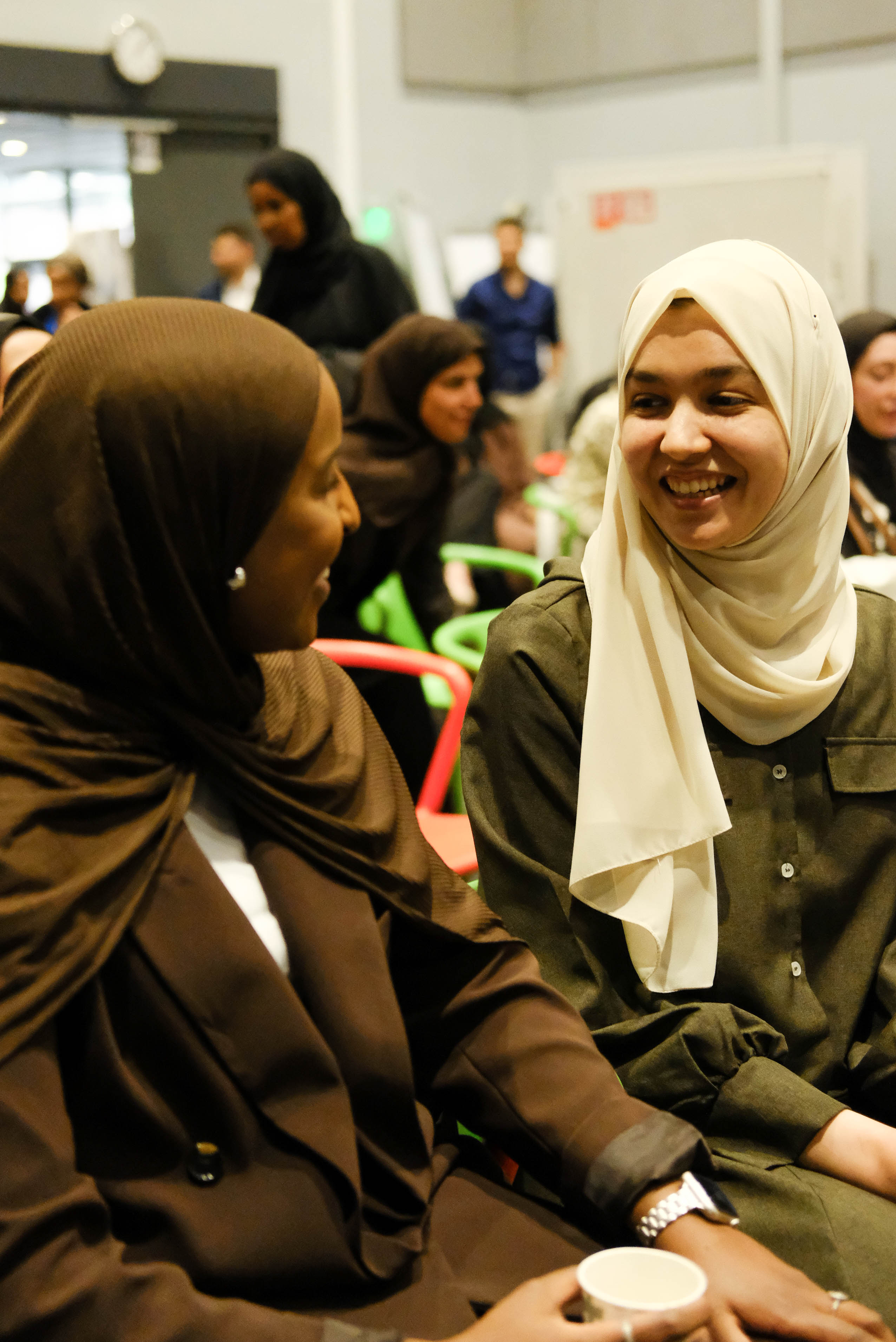 Attendees networking at Startups and Founders event